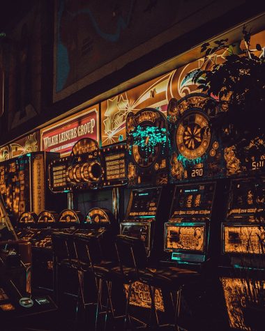 multicolored arcade machines