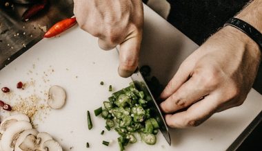 person slicing vegetable