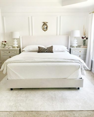 white bed with white bed linen